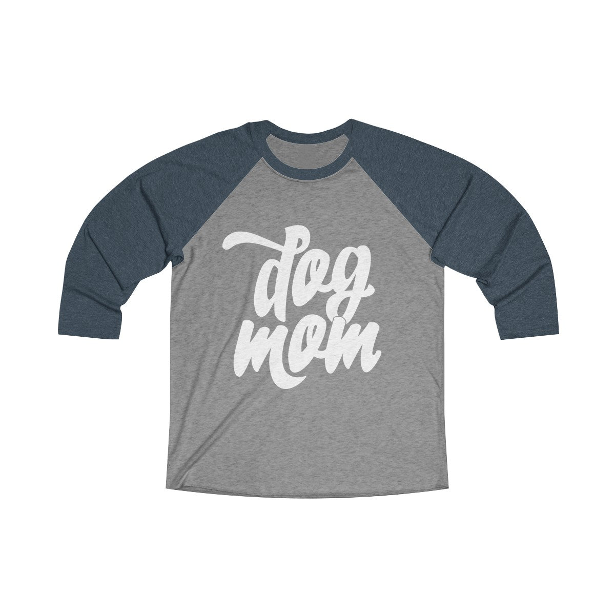 Dog Mom Tri-Blend Women’s 3/4 Raglan Tee - Happy Tails