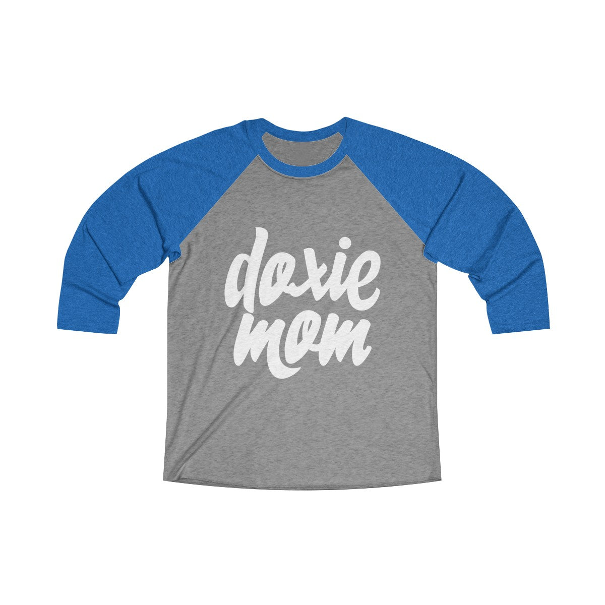 Doxie Mom Tri-Blend 3/4 Women’s Raglan Tee for Dachshund Lovers - Happy Tails