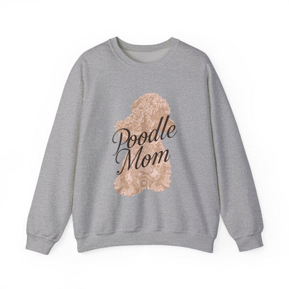 Poodle Mom Sweatshirt - Cozy Dog Lover Crewneck, Gift for Pet Owners, Birthday Present, Animal Themed Apparel, Mother's Day - Happy Tails