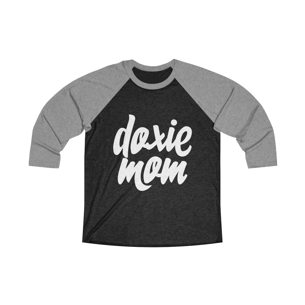 Doxie Mom Tri-Blend 3/4 Women’s Raglan Tee for Dachshund Lovers - Happy Tails