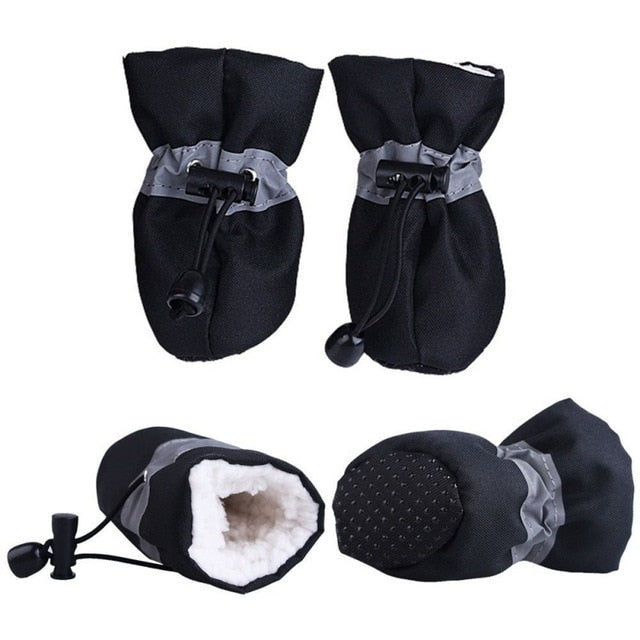 4pcs Winter Pet Dog Waterproof Shoes  for Rain or Snow - Happy Tails