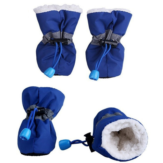 4pcs Winter Pet Dog Waterproof Shoes  for Rain or Snow - Happy Tails