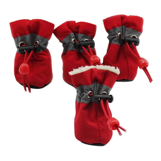 4pcs Winter Pet Dog Waterproof Shoes  for Rain or Snow - Happy Tails